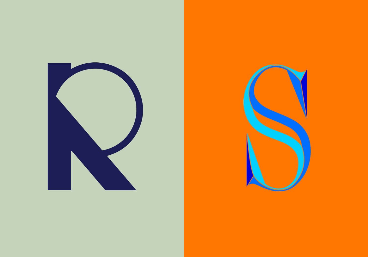 lettre R et S dessinées pour cops and laws, le blog de typographie expressive, par jean-charles abrial 