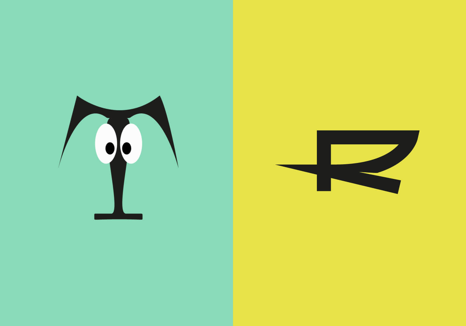 lettre T et R dessinées pour cops and laws, le blog de typographie expressive, par jean-charles abrial 