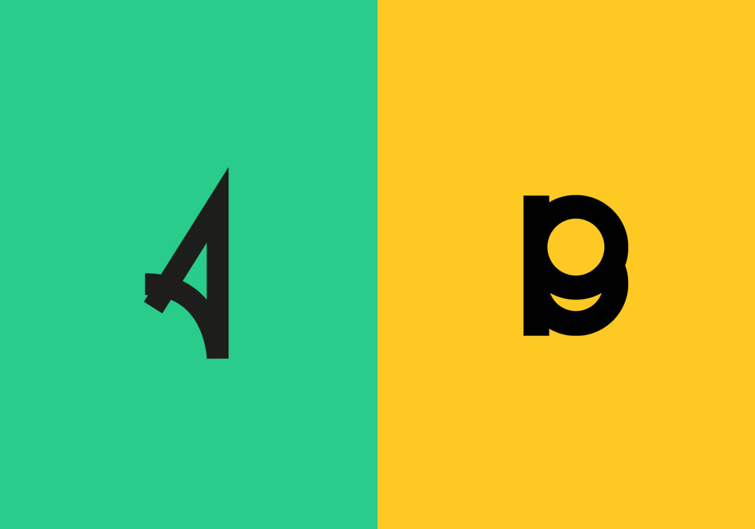 lettre A et B dessinées pour cops and laws, le blog de typographie expressive, par jean-charles abrial 