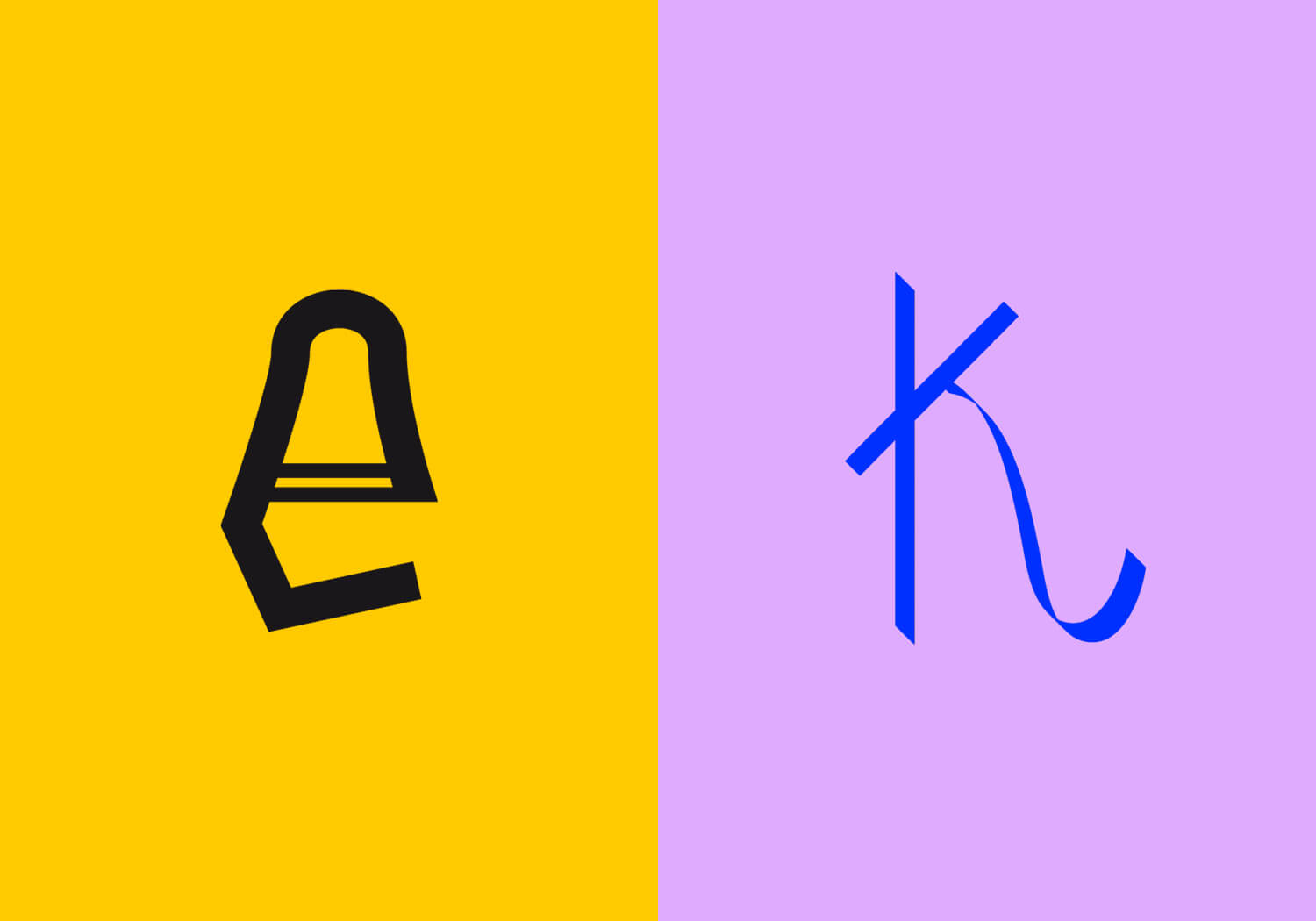 Typographie expressive pour le blog copsandlaws, lettre E et K par jean-charles abrial 