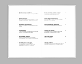 Une double page du livre d'expressions francaise, maquette graphique et mise en page Jean-charles Abrial 