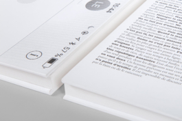 Details du livre d'expressions francaise, belle fabrication en reliure Layflat, direction de creation Jean-Charles Abrial 
