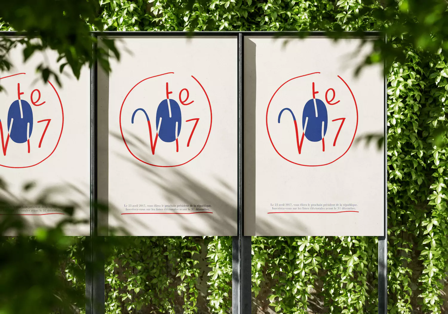 l'affiche présidentielle 20217 pour inciter le peuple français à voter, design jean-charles abrial 