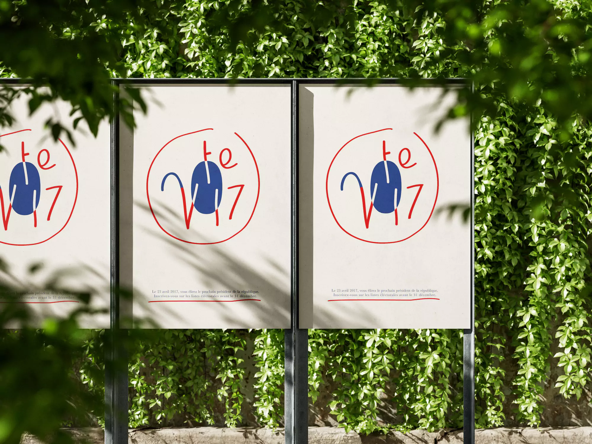 l'affiche présidentielle 20217 pour inciter le peuple français à voter, design jean-charles abrial