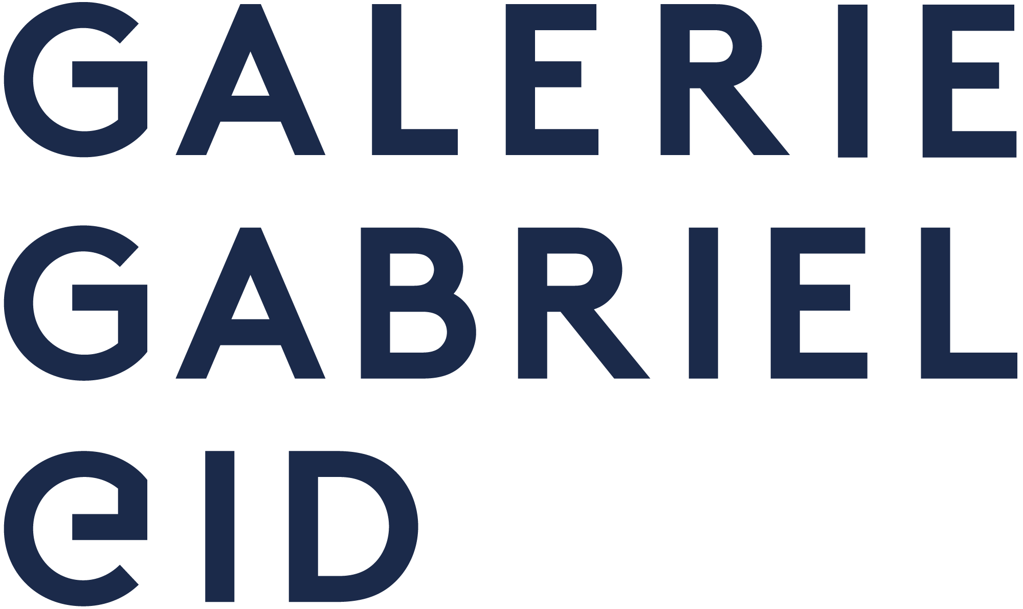 Le logo de la Galerie d'art Gabriel Eid, identité visuelle dessinée par Jean-charles Abrial