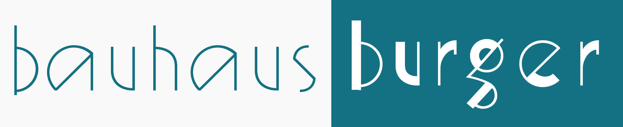 Bauhaus burger, composition typographique avec la font Ortaki, design jean-charles abrial