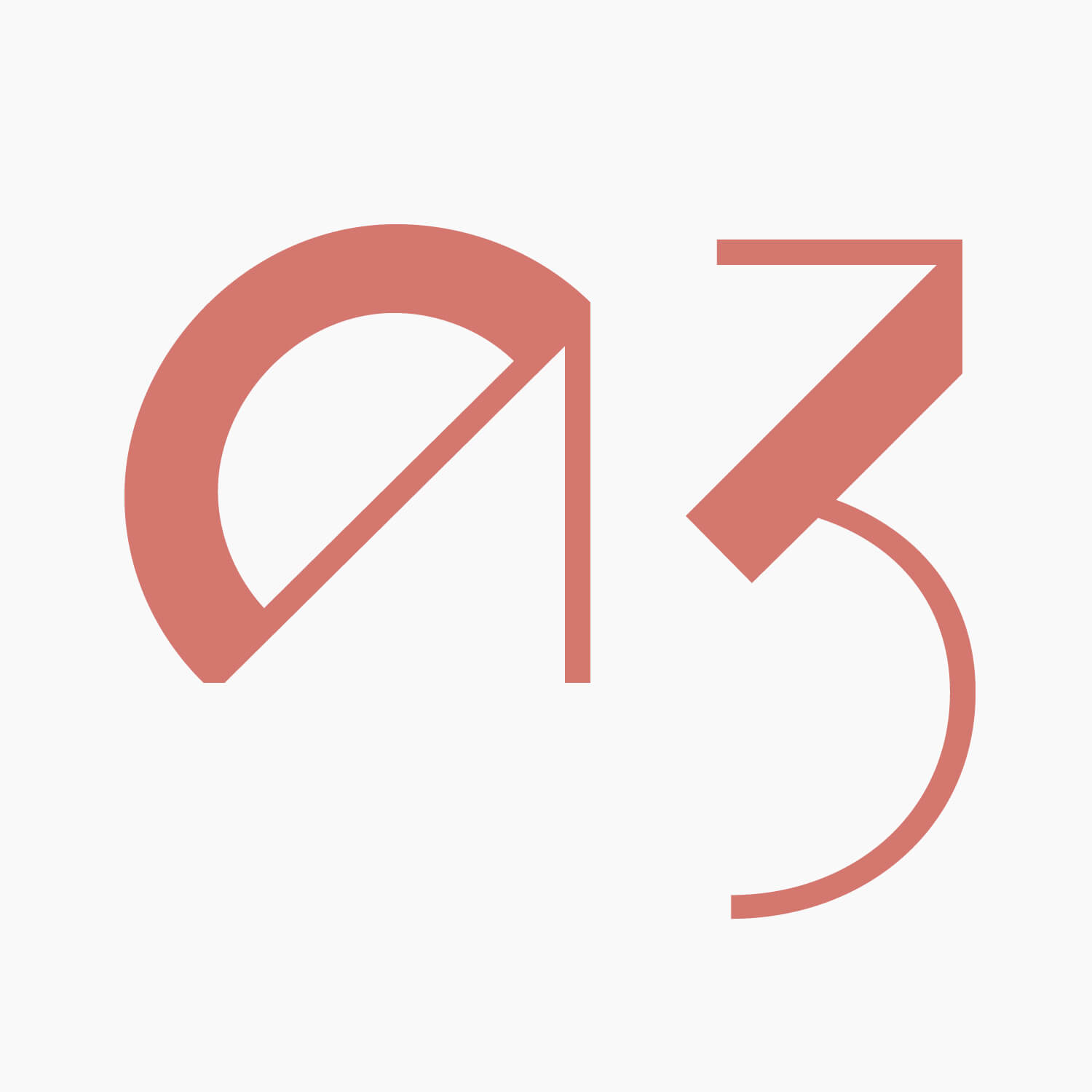 lettre en bold de la typographie géométrique Ortaki, inspiration bauhaus, font design jean-charles abrial et cyril barrier