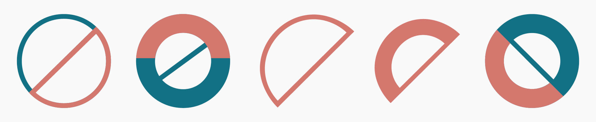 Les formes qui composent la typographie géométrique Ortaki, design jean-charles abrial et cyril barrier