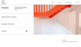 Un diaporama de projet sur la home du site de l'architecte Gasaprd Saint Macary, design web et identité visuelle Jean-charles Abrial