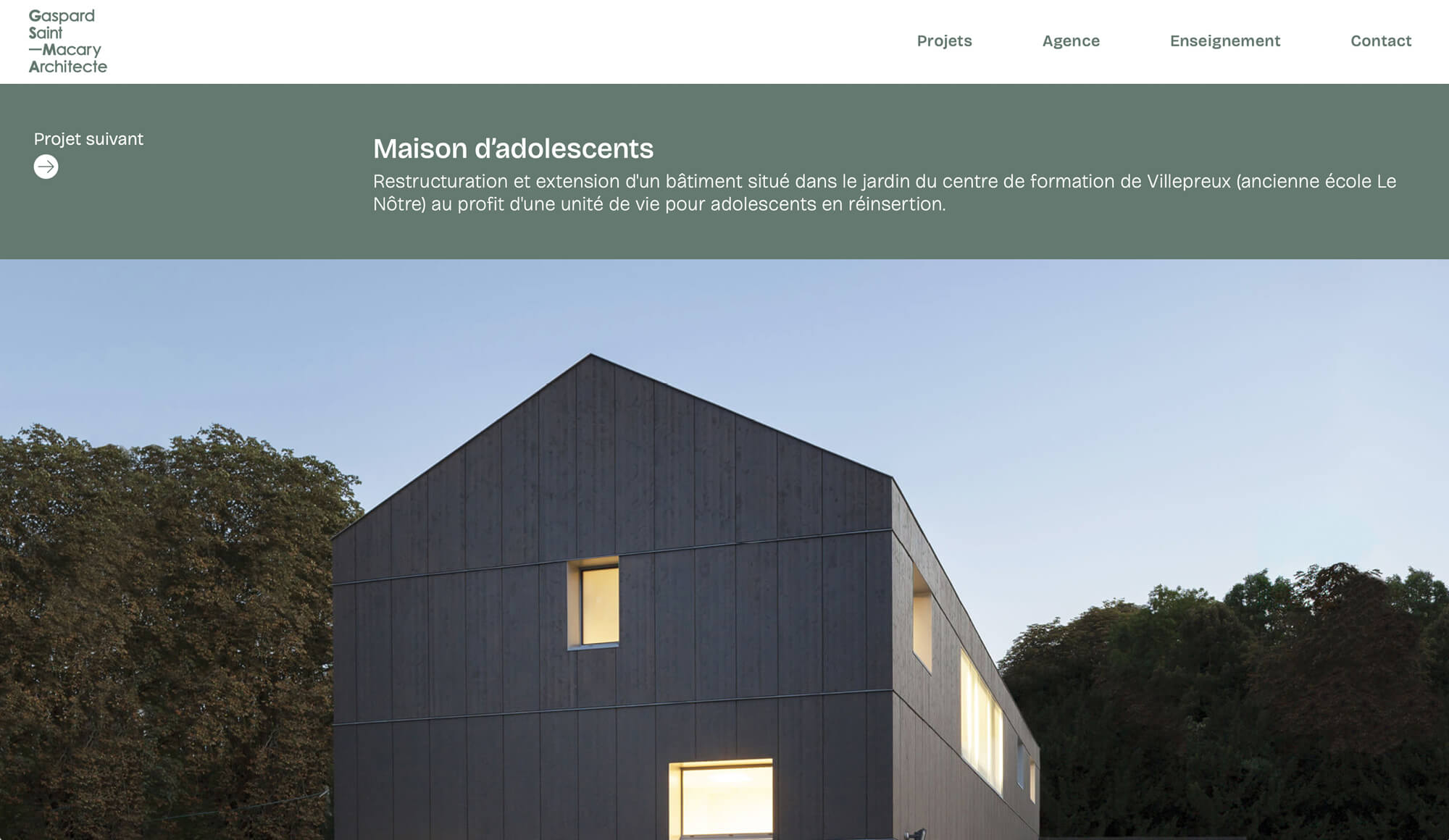 Les projets suivants en full screen pour inviter l'utilisateur a poursuivre sa visite, design graphique Jean-charles Abrial 