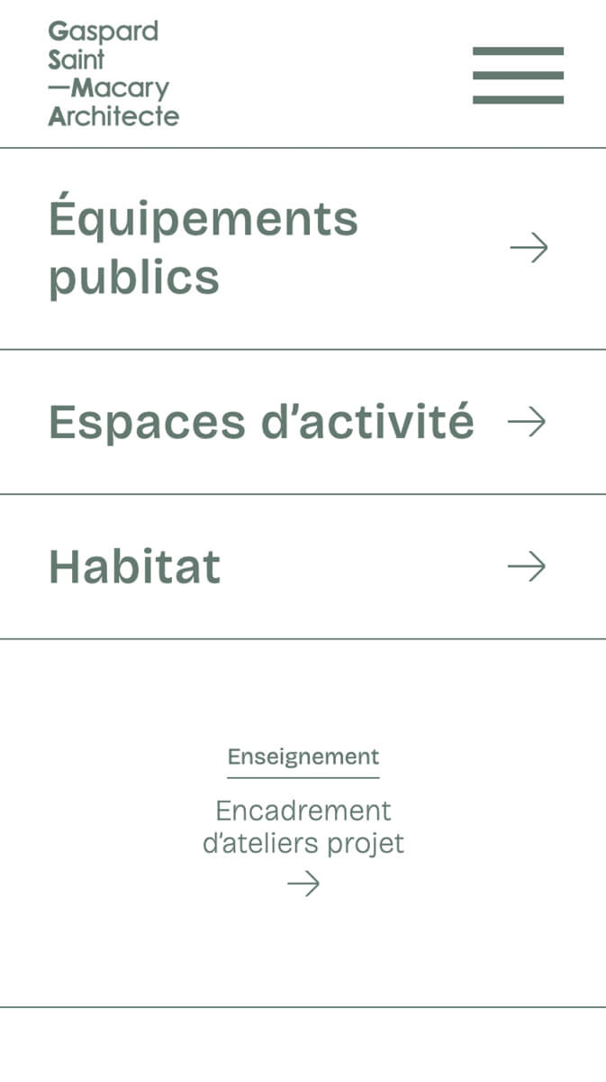 L'agence GSMA architecte se dote d'un nouveau site internet, design web Jean-charles Abrial