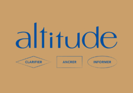 Le logo de l'agence de relations média Altitude, graphisme et identité visuelle Jean-charles Abrial 