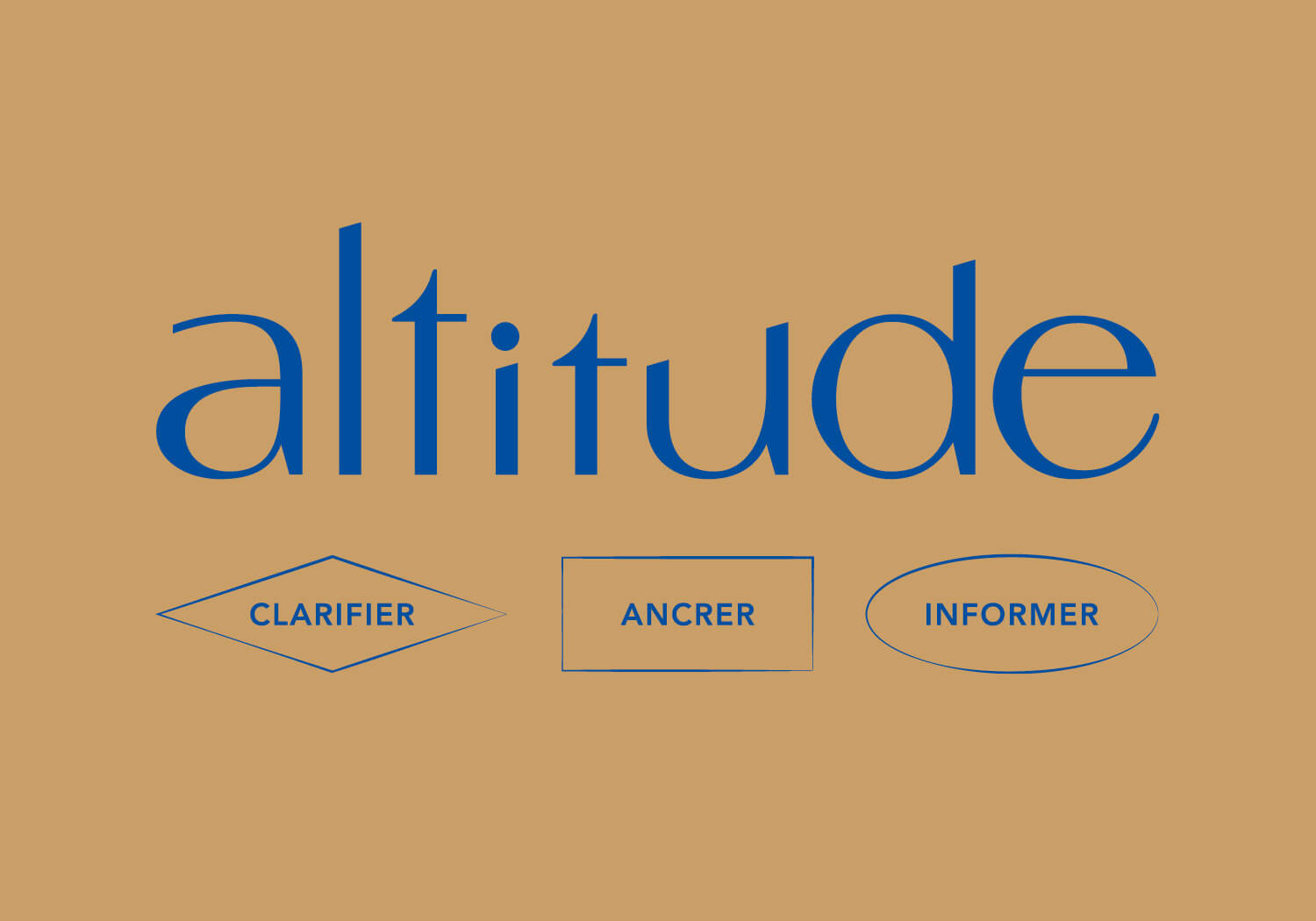 Le logo de l'agence de relations média Altitude, graphisme et identité visuelle Jean-charles Abrial 