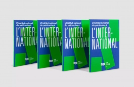 Design graphique de pochette pour l'Institut national du patrimoine, Inp : mise en page élégante et moderne avec typographie Univers de la charte graphique pour une communication visuelle percutante, designer graphique Jean-charles abrial 