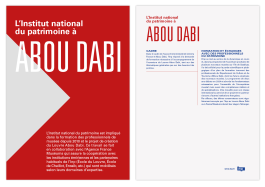 Design graphique de la fiche mettant en avant les actions du L'Inp à l'international, edition Jean-Charles Abrial