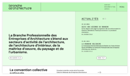 La home page du site internet de branche architecture, web design Jean-Charles Abrial 