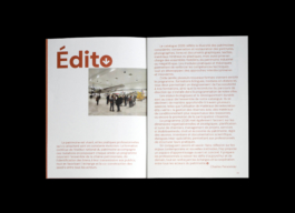 Page Édito du livret de formation continue 2026 pour l'Institut national du patrimoine, Inp, avec mise en page graphique, grand texte et photo, design Jean-Charles Abrial