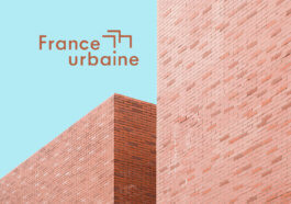 Logo France urbaine sur une photo de façade en briques et ciel bleu, design Jean-Charles Abrial