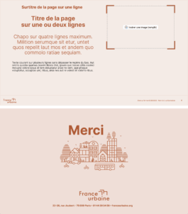 Diapositive 6 du gabarit PowerPoint France urbaine avec graphique de données, design Jean-Charles Abrial